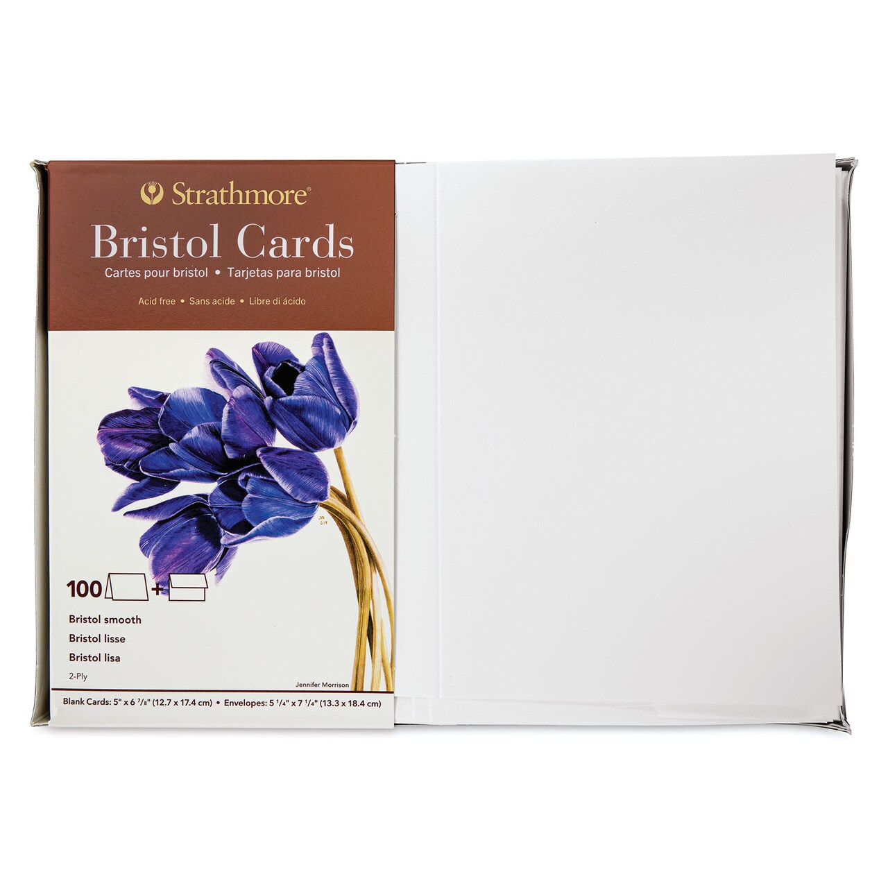 Strathmore 400 Series Bristol Cards and Envelopes - Full Size, 5" x 6-7/8", Pkg of 100